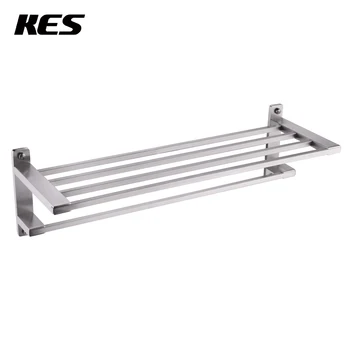 

KES SUS304 Stainless Steel 22" Hotel Towel Rack Bathroom Shelf Towel Bar Wall Mount Space Saving Brushed Finish, A2410-2