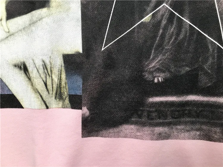 Новинка 19ss мужские розовые Девы Mary Shark Stars толстовки с капюшоном толстовки бархат хлопок Дрейк толстый флис улица хип хоп# H32