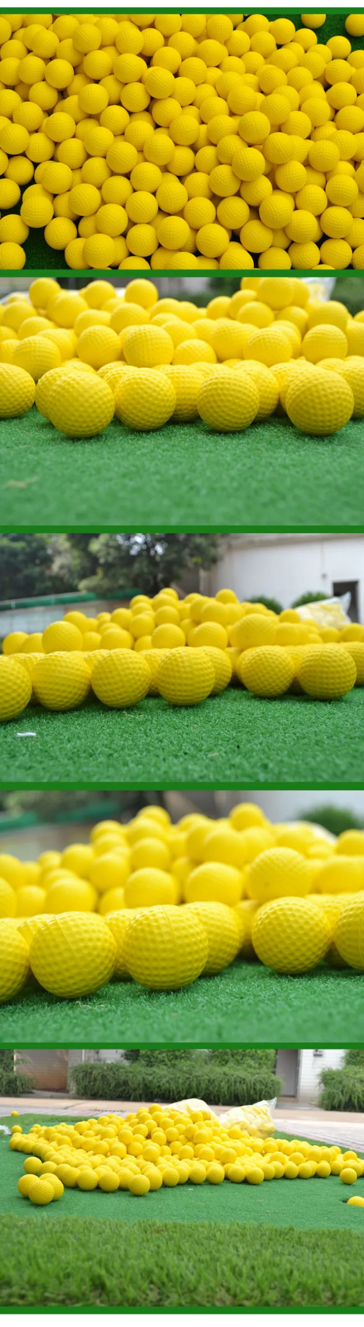 42 мм упругие мячи для игры в гольф, мягкие мячи для игры в гольф, желтые, цветные, ПУ мячи для тренировок, пена для игры в гольф, губки