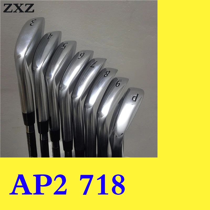

AP2 718 Forged Golf Irons Golf Clubs Iron Set AP2 718 3-9.P 8pcs Black Steel Graphite shaft HeadCover Putter