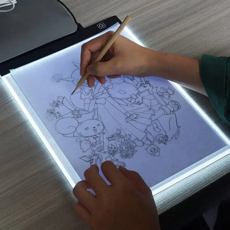 Telent рисунок Регулировка A4 Размер Живопись USB штекер светодиодный светящийся проникающий стол для детей Подарки светильник