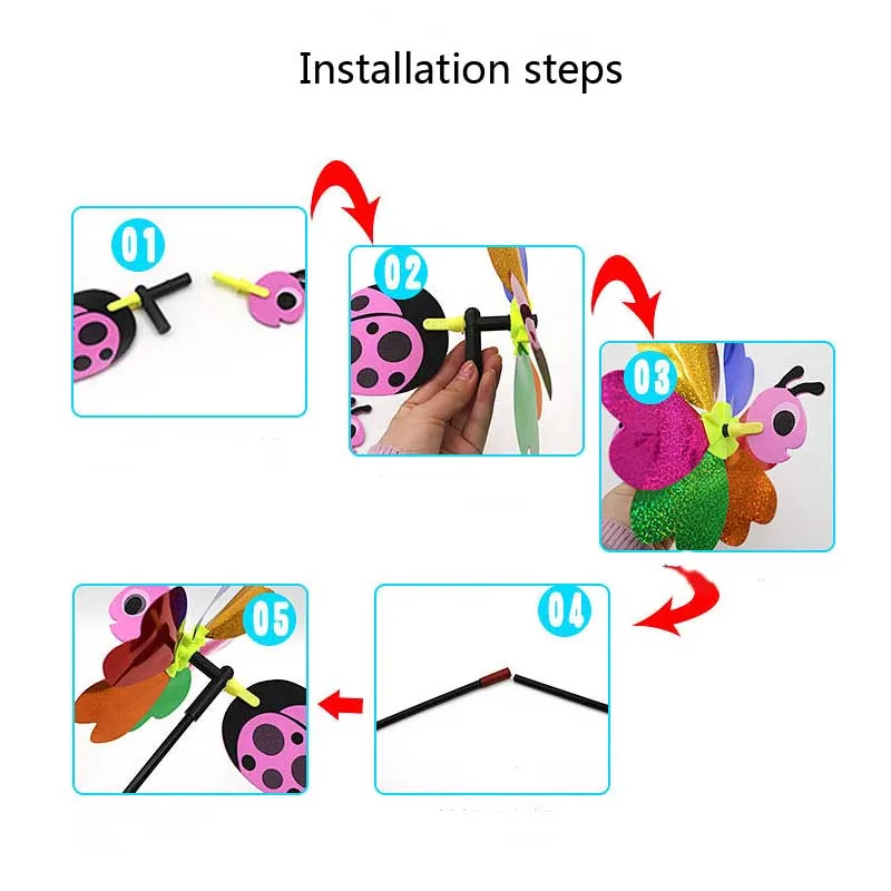 Мультфильм животных красочные блестки ветряная мельница ветер Спиннер для дома, сада, двора Декор HotColor случайный