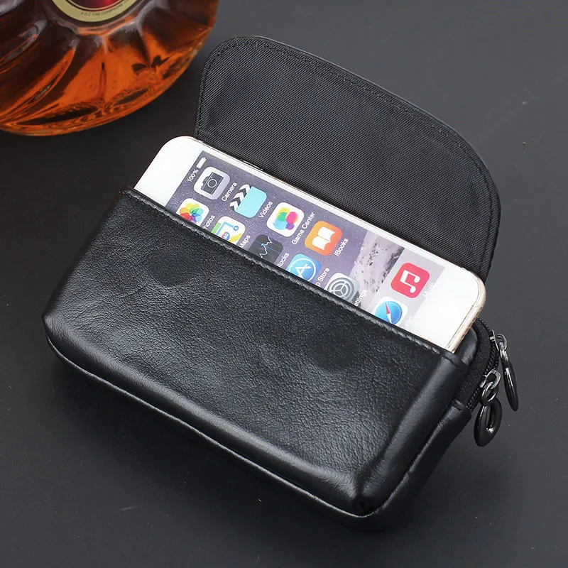 

4.0~6.0'' Belt Clip Pouch Leather Case for iPhone 6 6s 7 8 Waist Bag for Samsung S8 Plus Note 8 S7 S6 S5 Vintage Case Universal