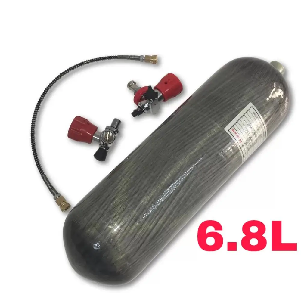 Acecare 3L/6.8L/9L CE Carbon Fiber Pcp Tank 4500psi Scuba Diving Air Tank Pcp Valve Filling Station Air Rifle airforce Condor