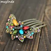 Accesorios para el cabello de pavo real de muylinda accesorios para el cabello Clip Vintage joyería de diamantes de imitación chino para mujeres ► Foto 2/6