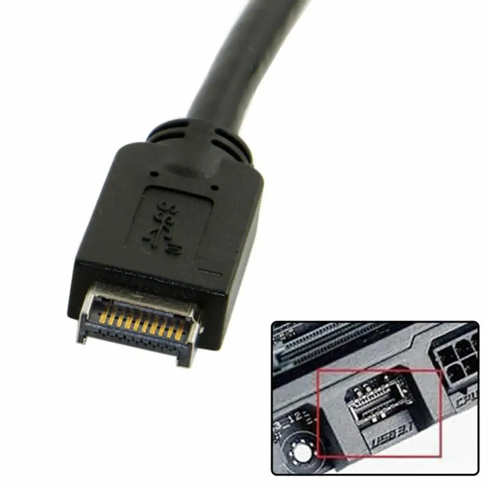 

USB 3.1 Type-C Mini 20 Pin Front Panel Header To USB 3.0 Standard 19/20Pin Header Extension Cable 20Cm For Asus Motherboard