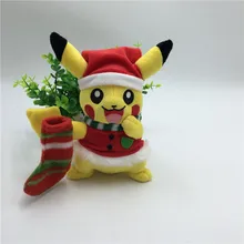 Pikachu Cosplay Plush Toys for Children Santa Claus Christmas Gift Popular Game Toys Kawaii Pikachu Stuffed Plush Doll Kids Toy