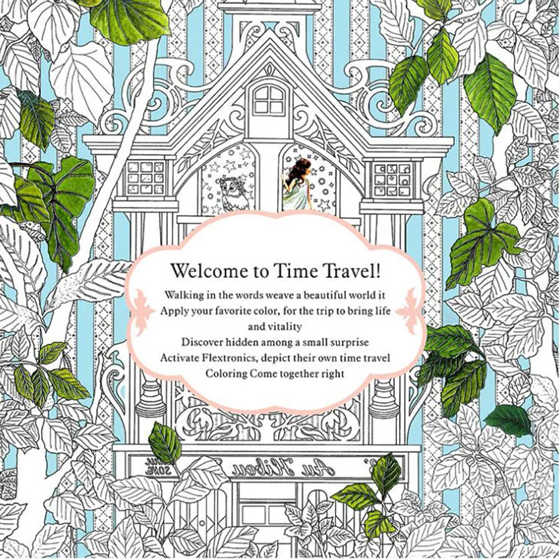 Children'S Stationery 24 Page Time Travel Painting Book Adult Decompression Hand-Painted Graffiti Book Office Supplies 1pc Children'S Stationery 24 Page Time Travel Painting Book Adult Decompression Hand-Painted Graffiti Book Office Supplies 1pc