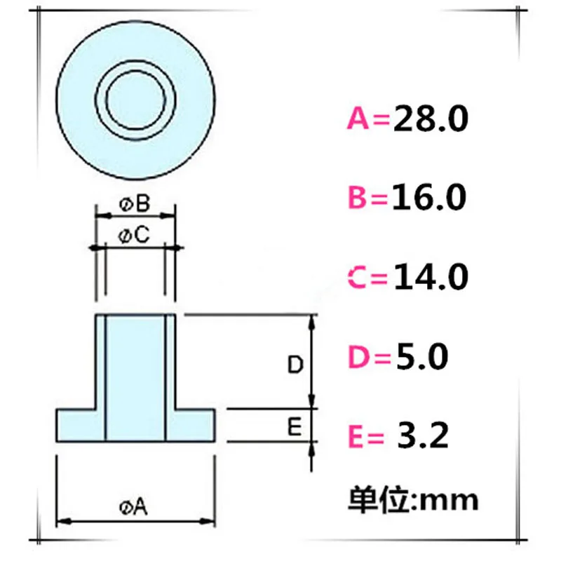 M14 транзистор пластиковая шайба изоляции Буш нейлон шаг T тип втулка кольцо белый
