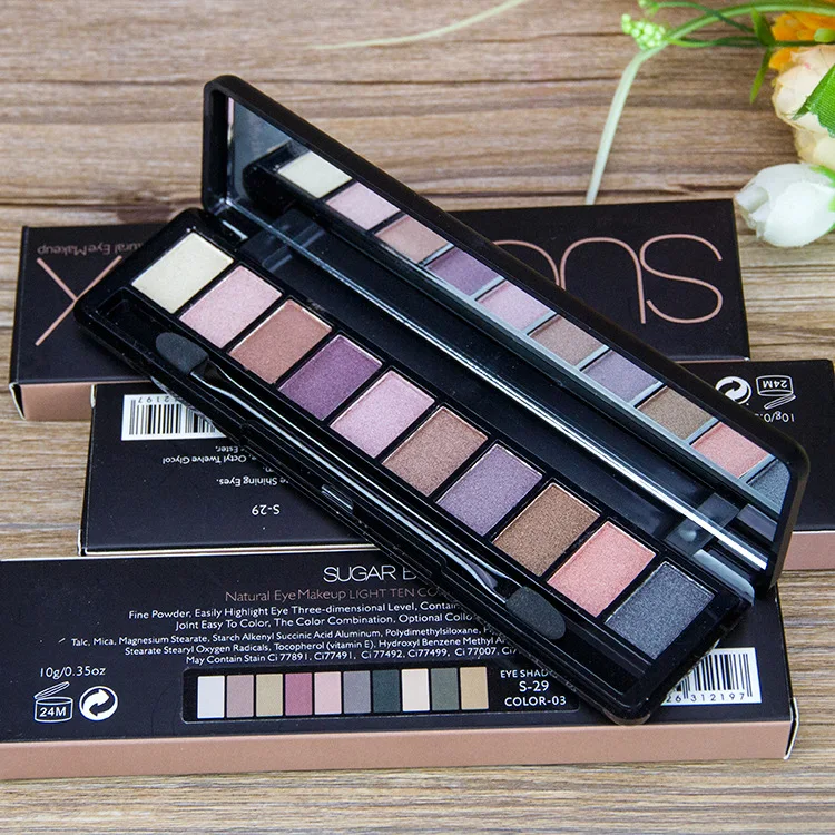 Sugar Box Eyeshadow Palette Glamorous Smokey Long lasting Glitter Eye
