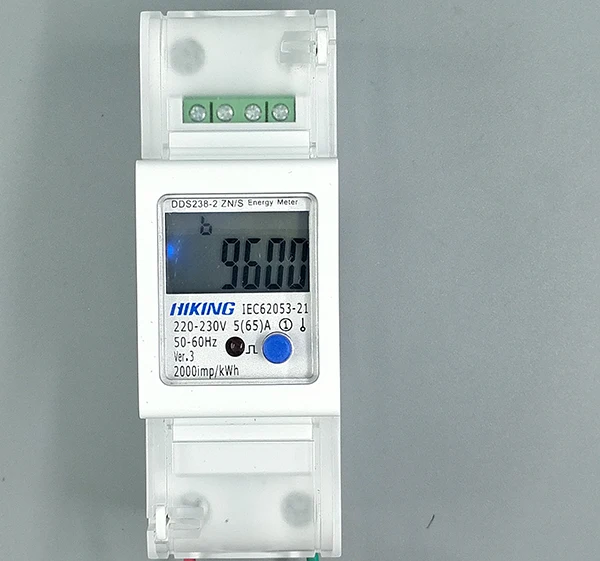 5(65) 220 в 230 В 50 Гц 60 Гц Напряжение тока DDS238-2 ZN/S однофазный din-рейку кВт-ч Ватт час счетчик энергии с RS485 MODBUS-RUT