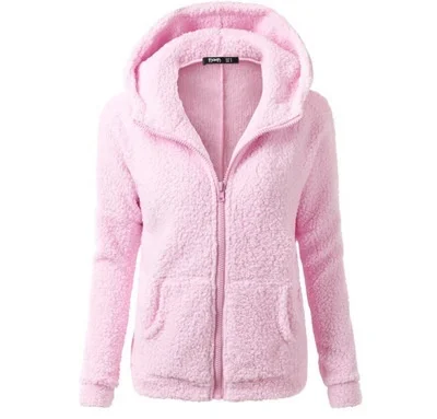 

ZOGAA New Fashion Women Winter Keep Warm Wool Blends Overcoat Lady Cashmere Solid Cute Coat Long Sleeve Pockets Zipper Coat