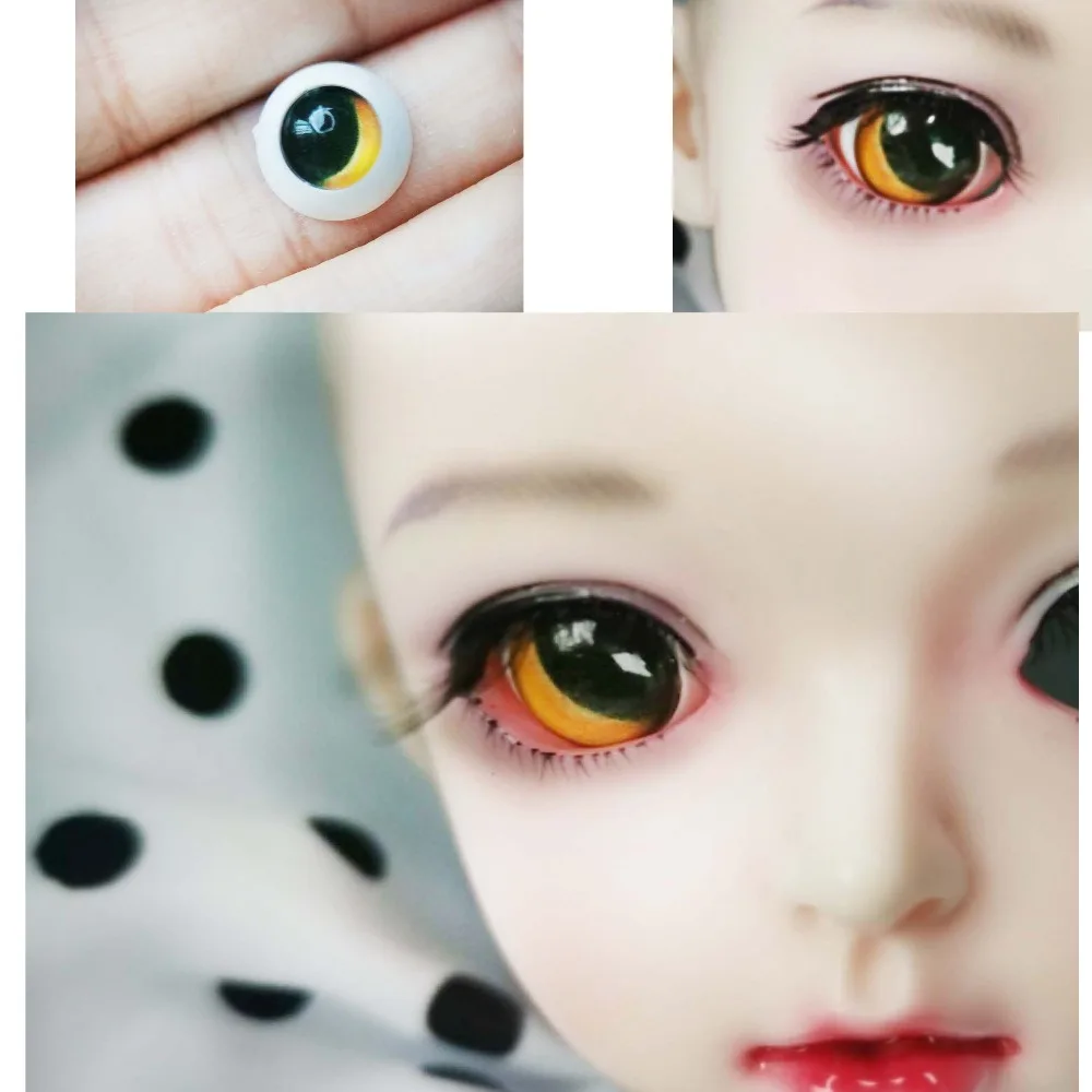 14 мм bjd eyes sunset yellow пластиковая кукла sd eyeball для 1/3 1/4 1/6 Bjd doll 8 16 18 20 22 см Акриловые