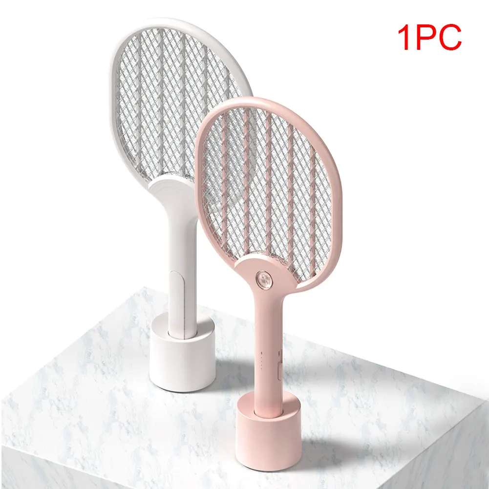 

Handheld Insect With LED Lights ABS Bug Zapper Pest Control Mosquito Killer Reusable Fly Swatter Home Use USB Rechargable