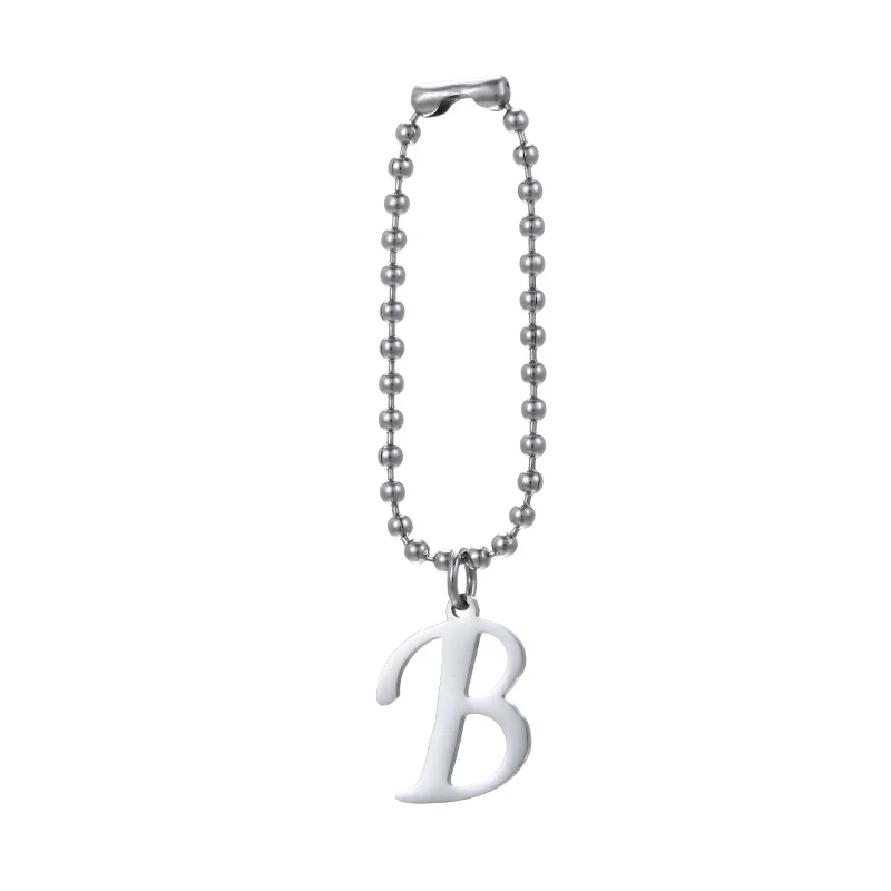 

MYLONGINGCHARM Handbag Hangers 26 letters Charm Mirror Polished Steel Alphabet Charms Pendants Initial Hangers M0268