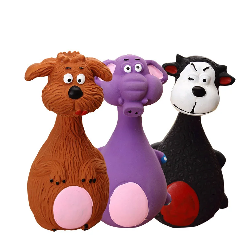 

Dog Toy Pet Chew Rubber Bell Squeaky Sound Toys for Dog Funny Games Interactive Bone Doggy Toy Dog Production Interactive Toys