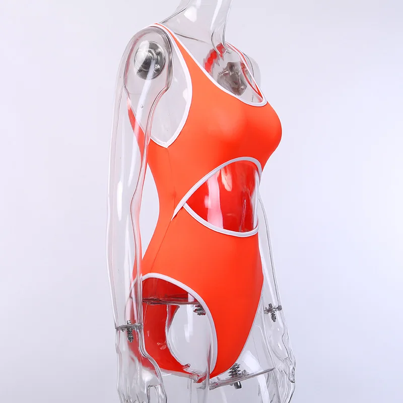 2019 New Women Bobysuits Overalls Solid Sexy Hollow Out Perspective Skinny Orange Bobysuits Summer Beachwear Holiday Jumpsuit 2019 New Women Bobysuits Overalls Solid Sexy Hollow Out Perspective Skinny Orange Bobysuits Summer Beachwear Holiday Jumpsuit