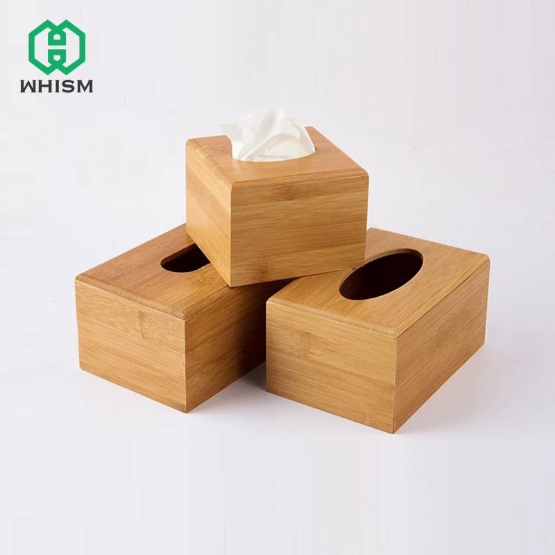 Buy WHISM Natural Wood Towel Box Dispenser Bathroom