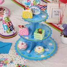 3-ярусный торт подставка и фрукты круглое пирожное-Корзиночка картона стоять в течение Свадебные для домашней вечеринки на день рождения украшения торта ToolsHome