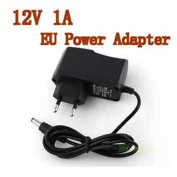 CCTV 카메라 용 3 개/몫 5.5mm x 2.1mm DC 12V 1A EU 플러그 전원 공급 장치 어댑터
