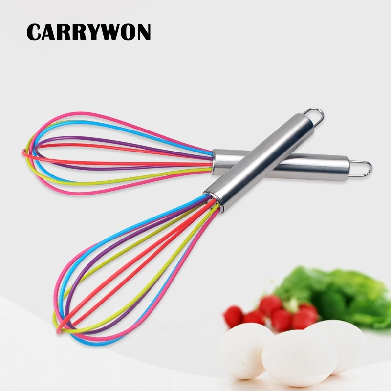 CARRYWON Bakeware Manual Egg Beater Stainless Steel Handle Multicolor