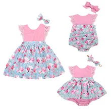 Summer New Baby Girl Lace Romper Sleeveless Cute Summer Clothes Party Baby Girls Kids Clothing Tops Outfits Set Floral Princess summer infant baby girl ruffle floral dress sundress briefs outfits clothes set children kids new arrival girls clothing