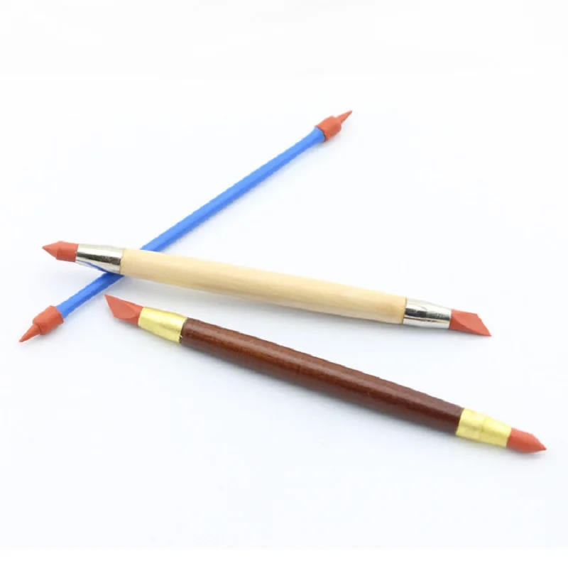 3Pcs/Set Paint Brushes Rubber Pens Clay Rubber+Wood+Stell Fingerprint Handprint Sculpture Painting Pottery Ceramics Tools | Дом и сад