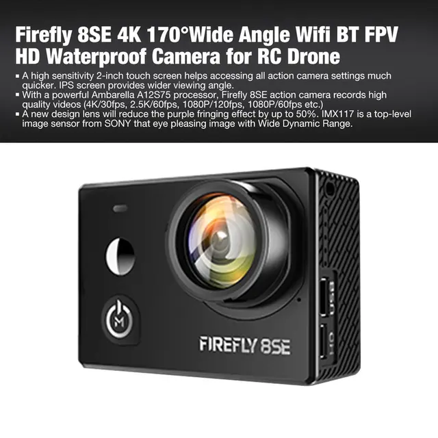 Best Offers Firefly 8SE 4K 16MP 170 Degree Wide Angle Wifi BT FPV Waterproof HD Sport Action Camera CAM for RC Drone Aerial Photography Best Offers Firefly 8SE 4K 16MP 170 Degree Wide Angle Wifi BT FPV Waterproof HD Sport Action Camera CAM for RC Drone Aerial Photography