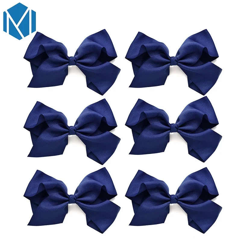 M MISM 6 &quot6 шт. Большая лента для волос аллигатора зажимы Детские однотонные