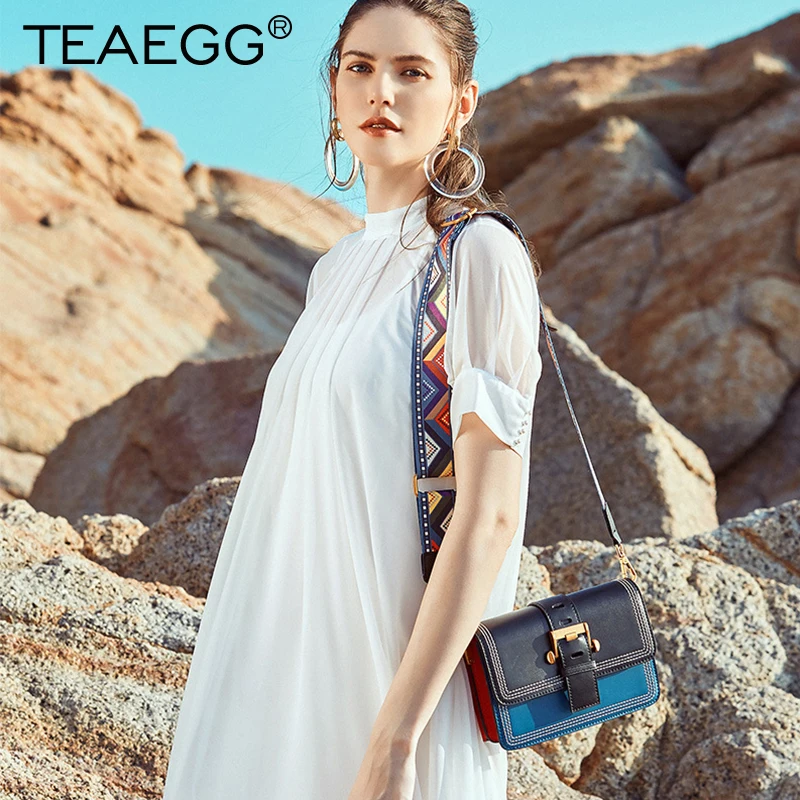 TEAEGG дизайнерская женская классическая сумка на плечо из натуральной кожи с