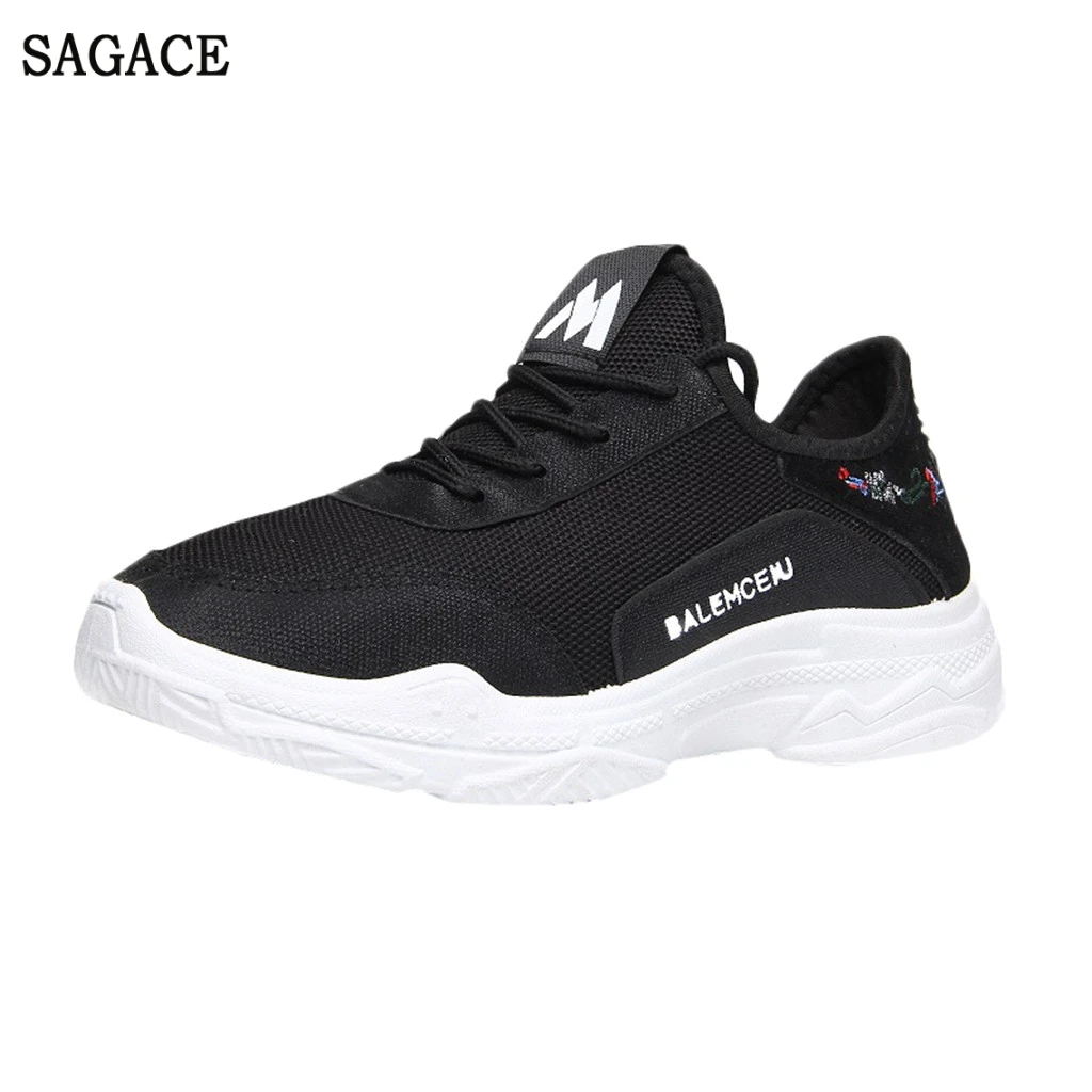 

SAGACE Women Casual Lace Up Walking Vulcanized Sneakers Sport Shoes Female Casual Outdoor Fwomen Flying Woven Sneakers Shoes