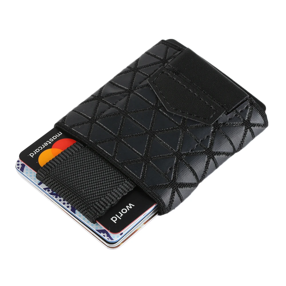 Fashion Men Elastic Band Credit Card Holder Minimalist Slim Wallet Men Small Business Drivers ...