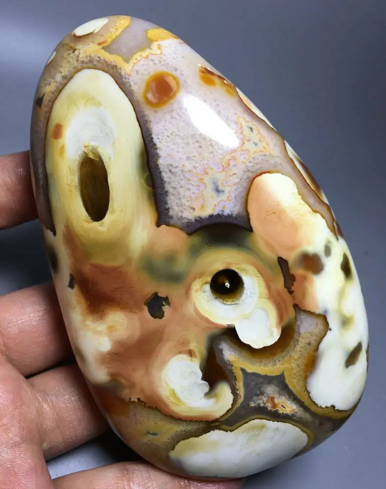 

480g NATURAL CARNELIAN CRYSTAL SPHERE QUARTZ Agate buddha incense burner