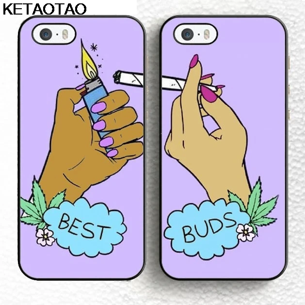 KETAOTAO Besties лучшие бутоны курительная пара соответствующий чехол для телефона s для iPhone 4S 5C 5S 6S 7 8 XR XS Max Чехол Мягкий ТПУ резиновый силиконовый