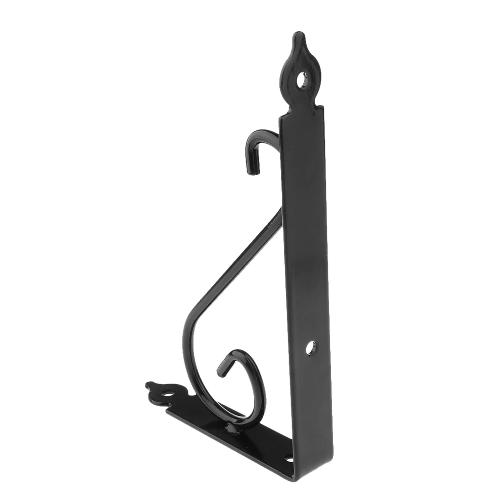 Baoblaze 2pcs Wall Shelf Bracket Metal Heavy Duty Supporter L Shaped Wall Hanging Shelves