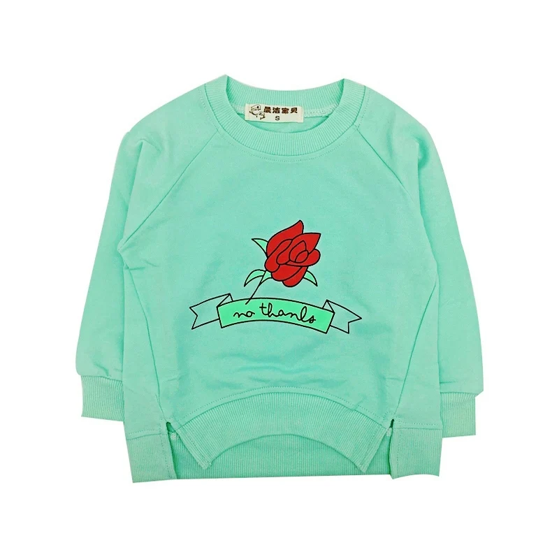 Детский осенний свитер для малышей, футболка с длинными рукавами для девочек, рубашка для малышей 0-3 лет, хлопковая Детская футболка с цветами - Цвет: green