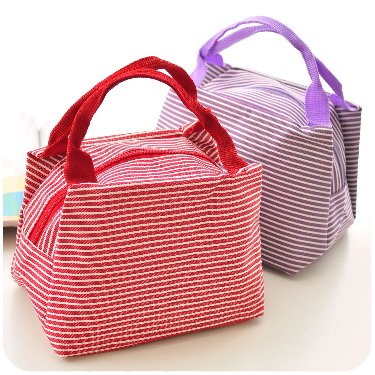 Fashion insulation fabric picnic lunch bag, fringe lunch box bag ,small