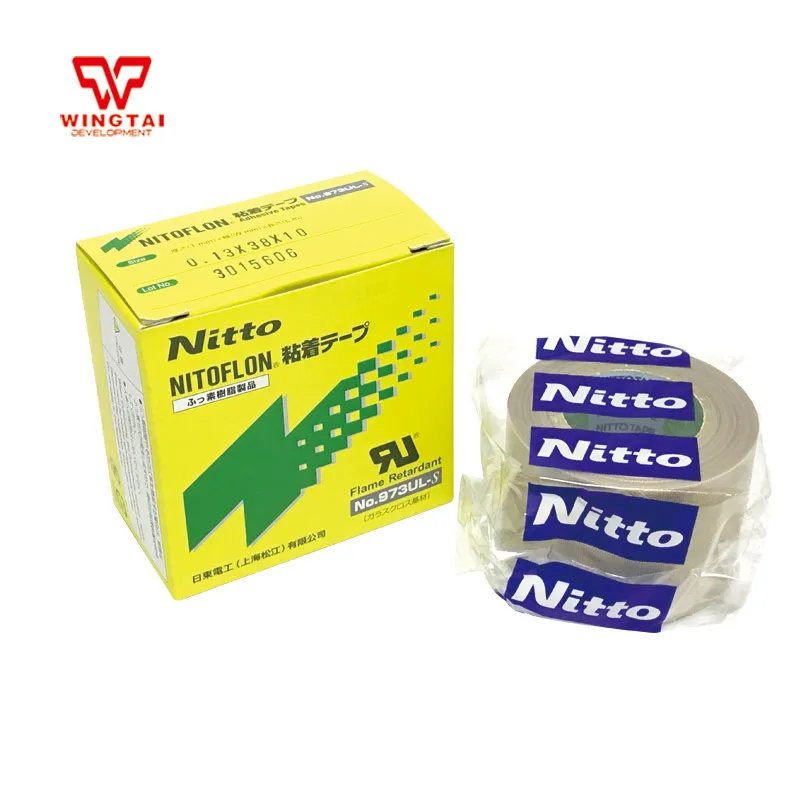 

10pcs/lot nitoflon adhesive tapes 973ul-s flame retardant tape T0.13mm*W38mm*L10m