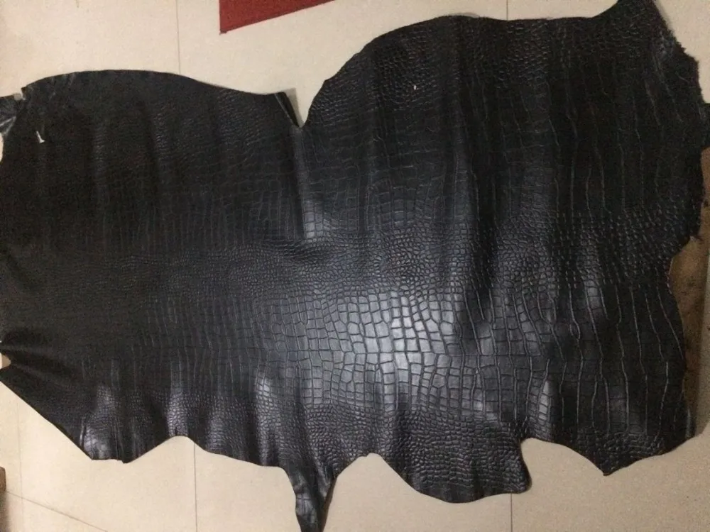 Натуральная черная яловая кожа для сумки, 1 мм
