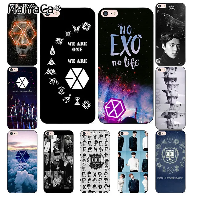 Чехол для телефона MaiYaCa Kpop exo Lucky one iPhone 4S SE 5C 5S 5 6 6S 7 8 Plus X XR XS MAX прозрачный мягкий