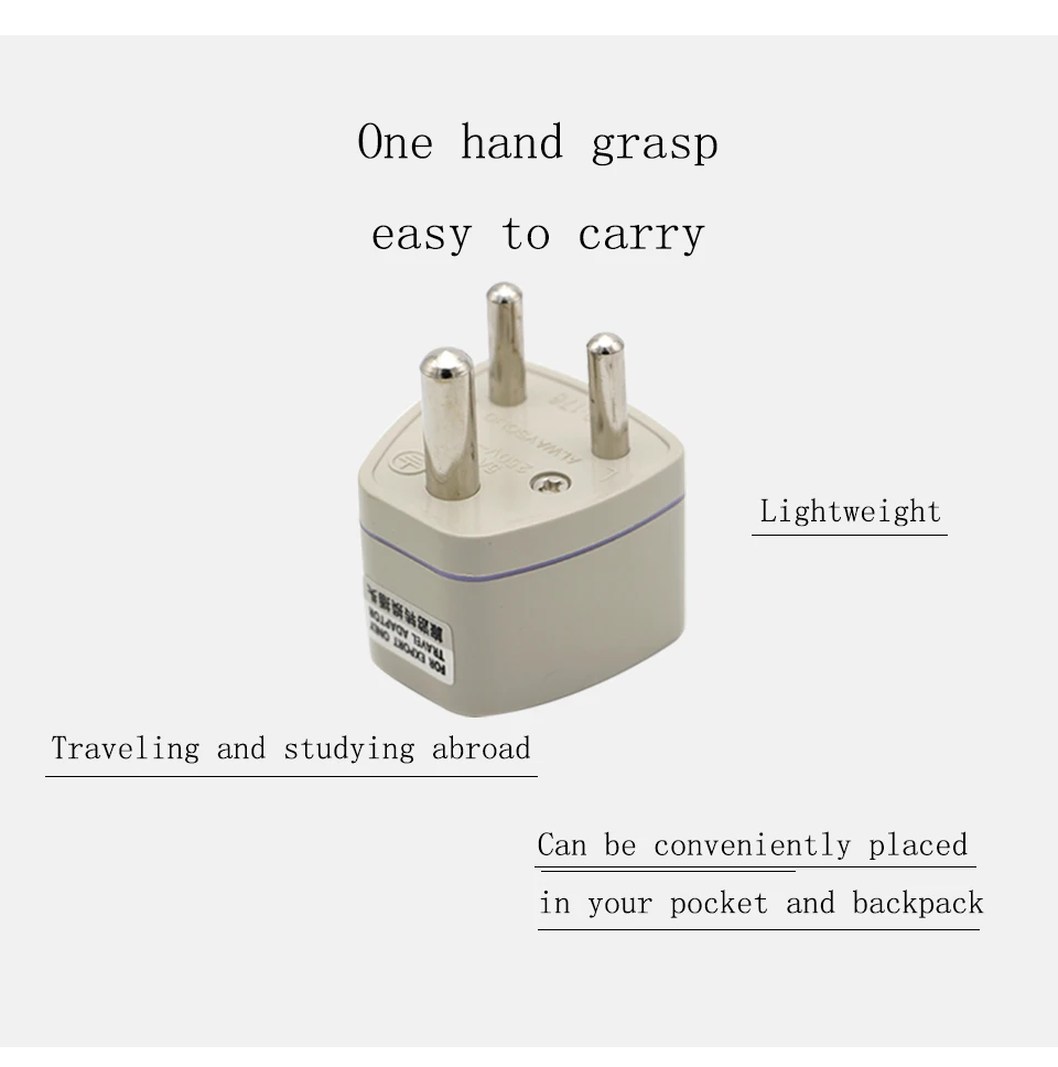 Portable Universal Plug to Small South Africa Plug AC Power Outlet Adapter Converter Socket Travel Converter 2500W High Power (2)