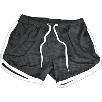 

Men Bodybuilding Shorts Fitness Gym Running Jogging Clothing Athletics Net Solid Outdoor Shorts
