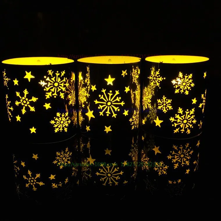 50 PACK Tea Light Votive Wraps Paper Candle Holder Laser Cut For