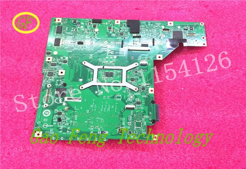 MS17541 ноутбук материнская плата для MSI FX720 MS-17541 DDR3 неинтегрированная тест нормально