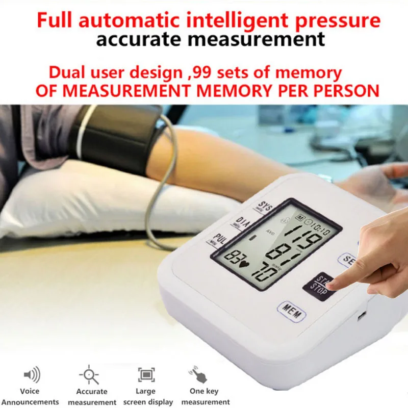 Arm Blood Pressure Pulse Monitors Digital Upper Portable Blood Pressure