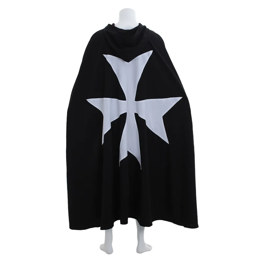 

Men's Medieval Knights OF ST. JOHN Cape Warrior Men Costume Templar Crusader Knight Cape Halloween Costume