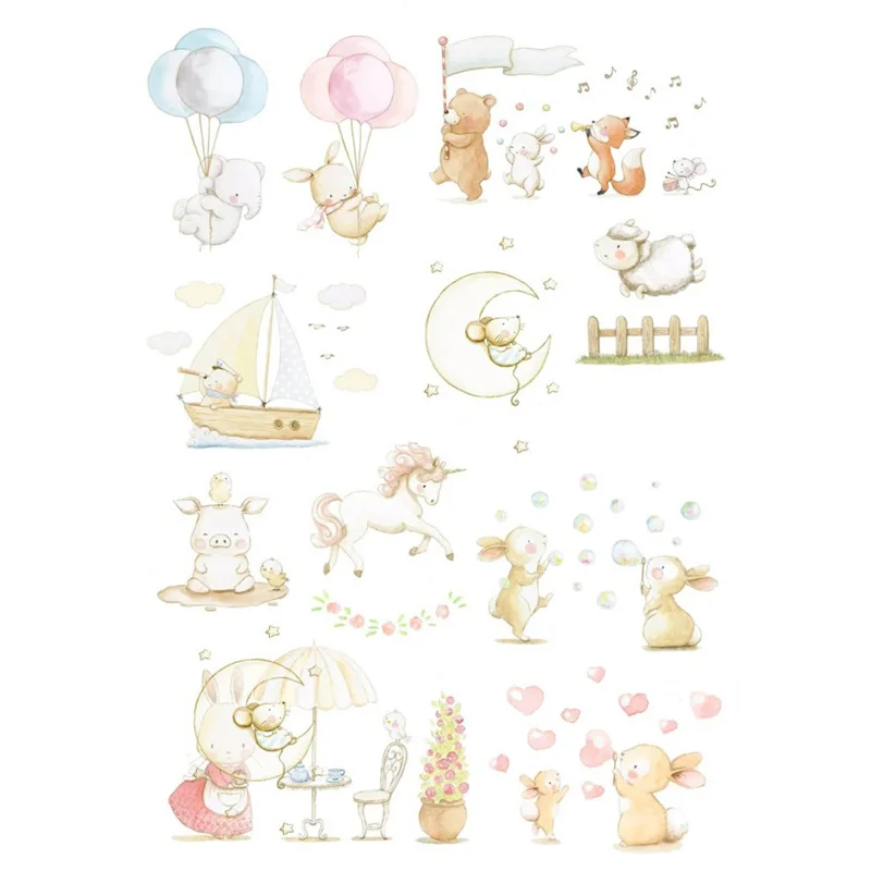 2 шт. Cosas Kawaii месяц Сова DIY Uncut Autocollant канцелярские Скрапбукинг наклейка для планировщика милые Путешествия Пуля журнал поставок - Цвет: sz14008