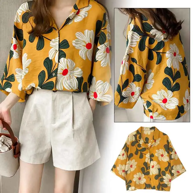 

Vintage Chiffon Blouse Shirt Women Home Tops Soft Women'S Tops Cotton