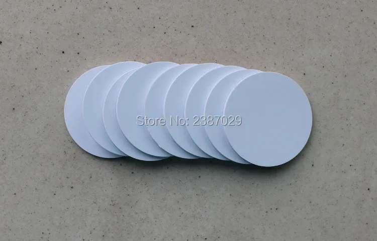 

Dia 25mm 125KHZ PVC Tag RFID T5577 White Coin Disc Label for Access Control System 20pcs/lot