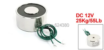 

DC 12V 40mm x 20mm Lift Holding Lifting Magnet Electromagnet Sucking Sucked Disc Solenoid 40*20mm 1.6"*0.78" 25Kg 250N 55Lb
